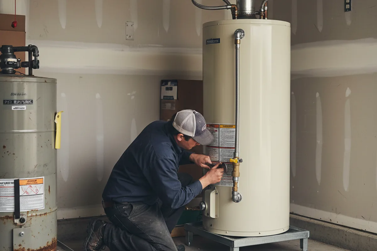 Water heater and shutoff valve replacement in Ricetown