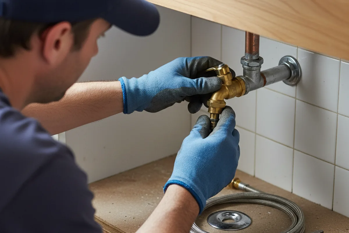 Shutoff valve and fitting work during Faucet and Fixture Repair in Ricetown